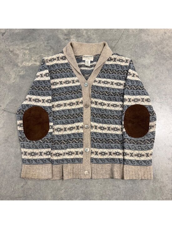Pendleton Sweaters - Pendleton 1990s Lambswool Shawl Cardigan